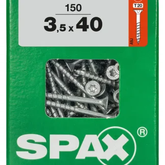 Spax Universalschrauben 3.5 x 40 mm TX 20 Senkkopf - 150 Stk.