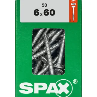 Spax Universalschrauben 6.0 x 60 mm TX 30 Senkkopf - 50 Stk.