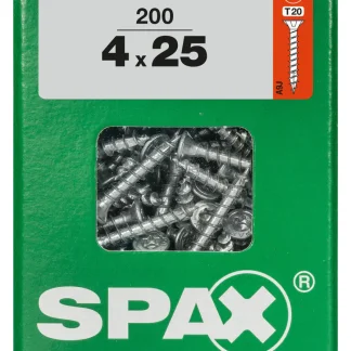 Spax Universalschrauben 4.0 x 25 mm TX 20 Senkkopf - 200 Stk.