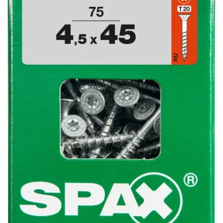 Spax Universalschrauben 4.5 x 45 mm TX 20 Senkkopf - 75 Stk.