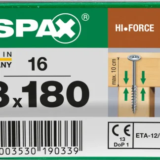 Spax Holzbauschrauben 8.0 x 180 mm TX 40 - 16 Stk.