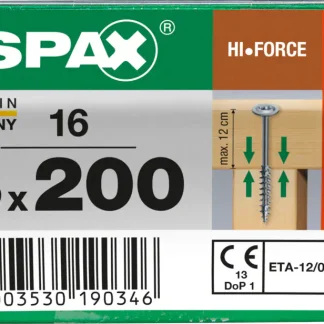 Spax Holzbauschrauben 8.0 x 200 mm TX 40 - 16 Stk.