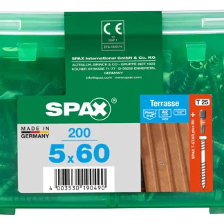 Spax Terrassenschrauben 5.0 x 60 mm TX 25 Zylinderkopf - 200 Stk.
