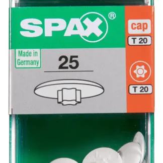 Spax Abdeckkappen weiß zum stecken - 25 Stk.