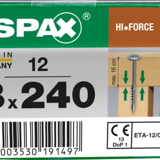 Spax Holzbauschrauben 8.0 x 240 mm TX 40 - 12 Stk.