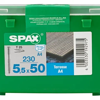 Spax Terrassenschrauben 5.5 x 50 mm TX 25 - 230 Stk.