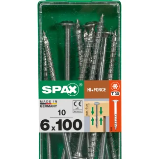 Spax Holzbauschrauben 6.0 x 100 mm TX 30 Tellerkopf - 10 Stk.