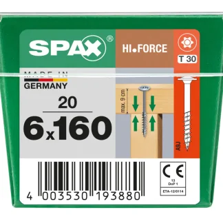 Spax Holzbauschrauben 6.0 x 160 mm TX 30 - 20 Stk.