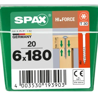 Spax Holzbauschrauben 6.0 x 180 mm TX 30 - 20 Stk.