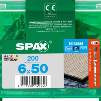Spax Terrassenschrauben 6.0 x 50 mm TX 25 - 200 Stk.