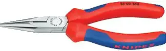 Knipex Flachrundzange 160 mm mit Schneide