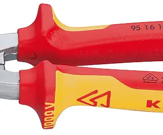Knipex Kabelschere 165 mm VDE verchromt, Mehrkomponenten-Hülle