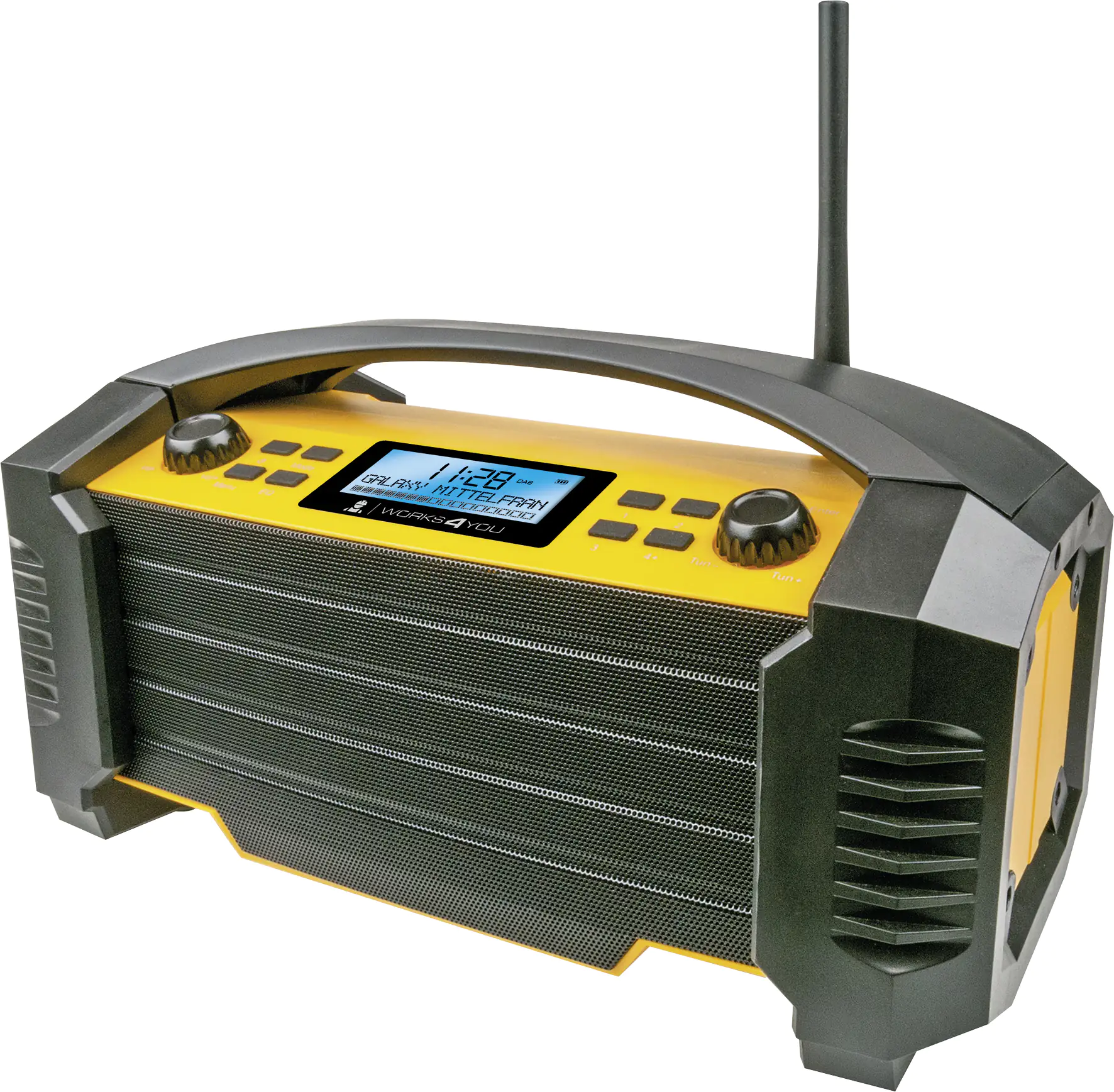 Schwaiger Baustellenradio DAB+/FM Bluetooth, Aux-In und USB-Ladeport
