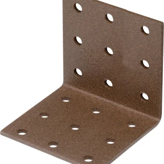 Alberts Duravis Lochplattenwinkel rostbraun, 60 x 60 x 60 mm