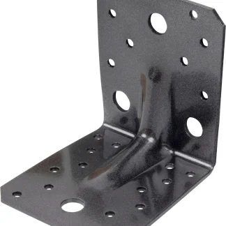 Alberts Duravis Schwerlast-Winkelverbinder mit Sicke schwarz 105 x 90 mm