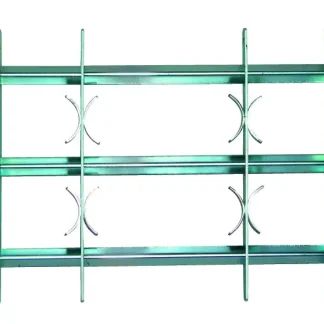 Alberts Fenstergitter Amsterdam 105 x 60 x 70 cm, galvanisch blau verzinkt