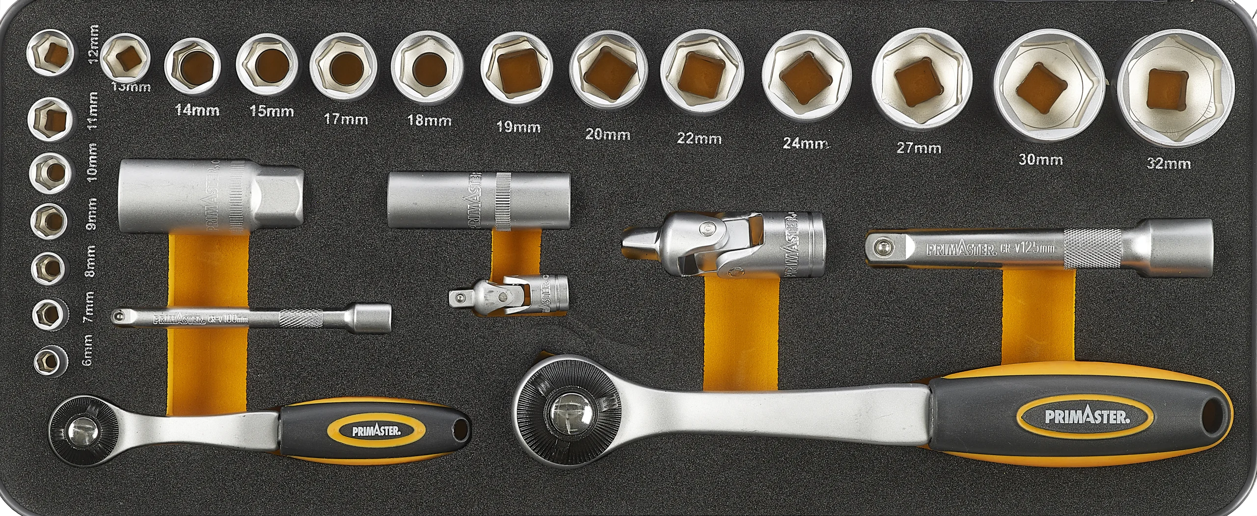 Primaster Mechaniker-Steckschlüssel-Set ST27 27-teilig 1/4" & 1/2"