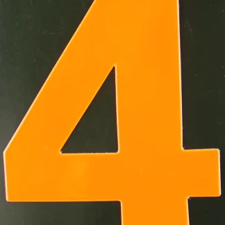 Conacord Reflektierende Klebezahl 4 orange 80 mm "4"