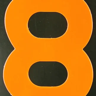 Conacord Reflektierende Klebezahl 8 orange 80 mm "8"