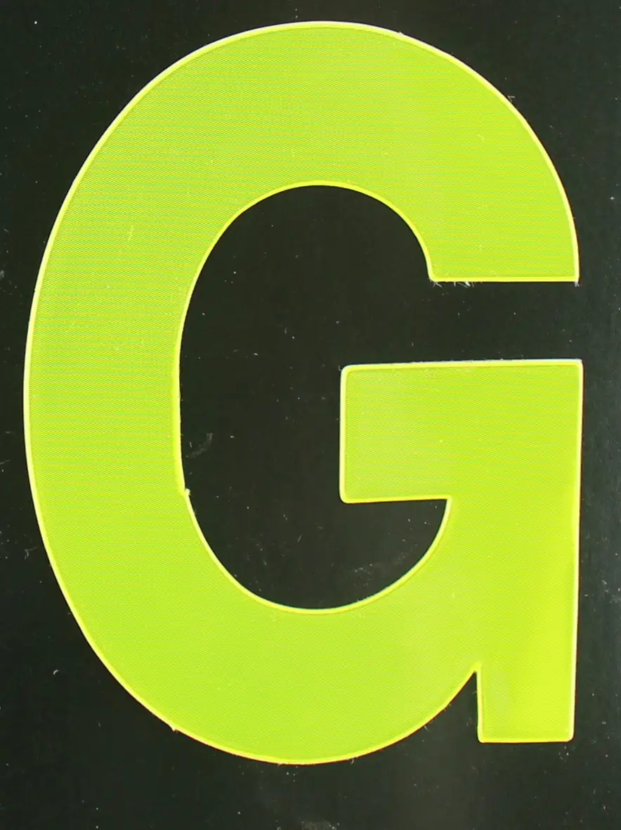Conacord Reflektierender Klebebuchstabe G gelb "G"