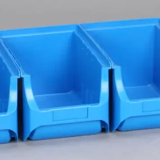 Allit Sichtboxen-Set ProfiPlus Set 3/5 blau mit Metallschiene 12 l