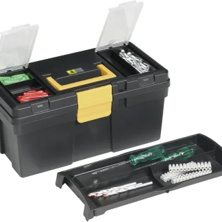 Allit Werkzeugkoffer McPlus Promo 16 schwarz gelb PP mit Trageschale, ohne Inhalt