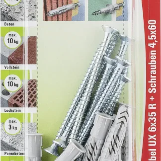 Fischer Universaldübel-Set UX 6.0 x 35 mm - 10 Stück