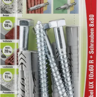 Fischer Universaldübel-Set UX 10.0 x 60 mm - 4 Stück