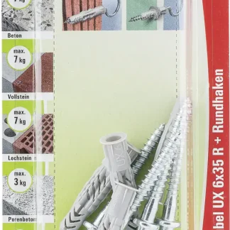 Fischer Universaldübel-Set UX 6.0 x 35 mm - 4 Stück