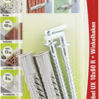 Fischer Universaldübel-Set UX 10.0 x 60 mm - 2 Stück