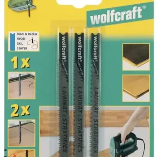 Wolfcraft Stichsägeblätter-Set U-Schaft 3 Stück