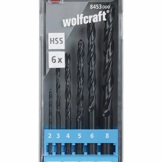 Wolfcraft Metallbohrer-Set HSS rollgewalzt Ø 2 - 8 mm 6-teilig