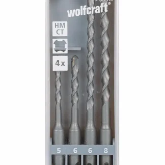 Wolfcraft Hammer-Schlagbohrer-Set HM Standard SDS-plus Ø 5 - 8 mm 4-teilig