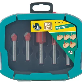 Wolfcraft HM-Nutfräser-Set 5-teilig in Box