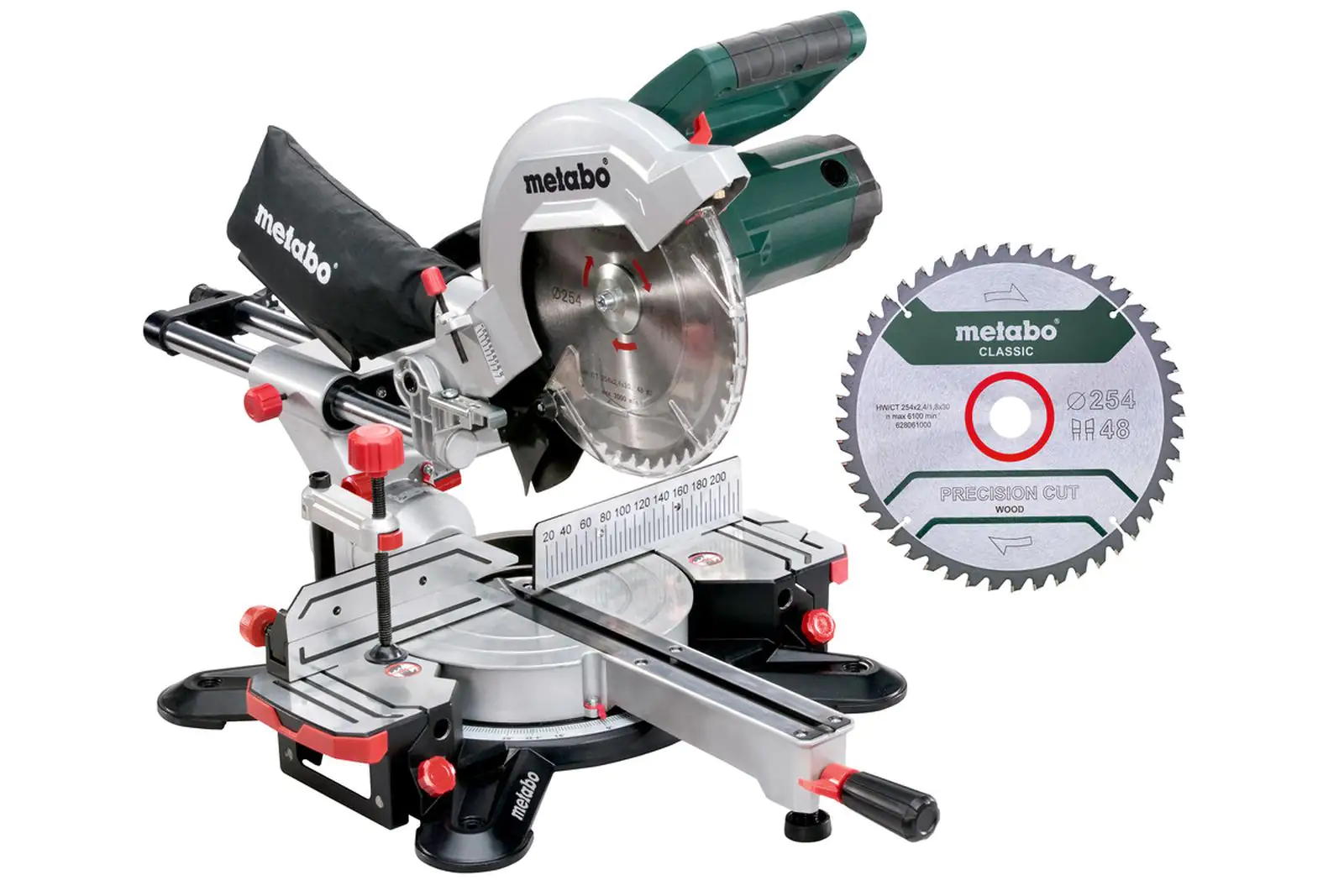 Metabo Kappzugsäge KGS 254 M inkl. 2 x Hartmetall-Sägeblatt