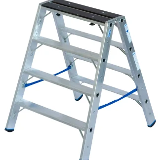 Krause Aluminium-Doppelleiter STABILO mit Holzauflage 2,45 m