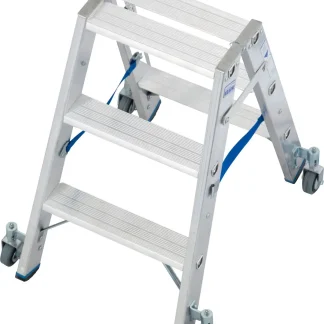 krause Aluminium-Doppelleiter STABILO fahrbar 2,25 m
