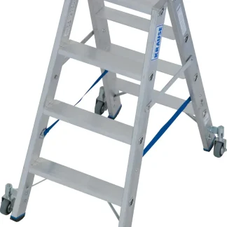 Krause Aluminium-Doppelleiter STABILO fahrbar 2,50 m