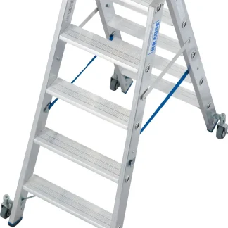 Krause Aluminium-Doppelleiter STABILO fahrbar 2,70 m