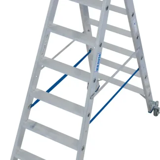 Krause Aluminium-Doppelleiter STABILO fahrbar 3,20 m