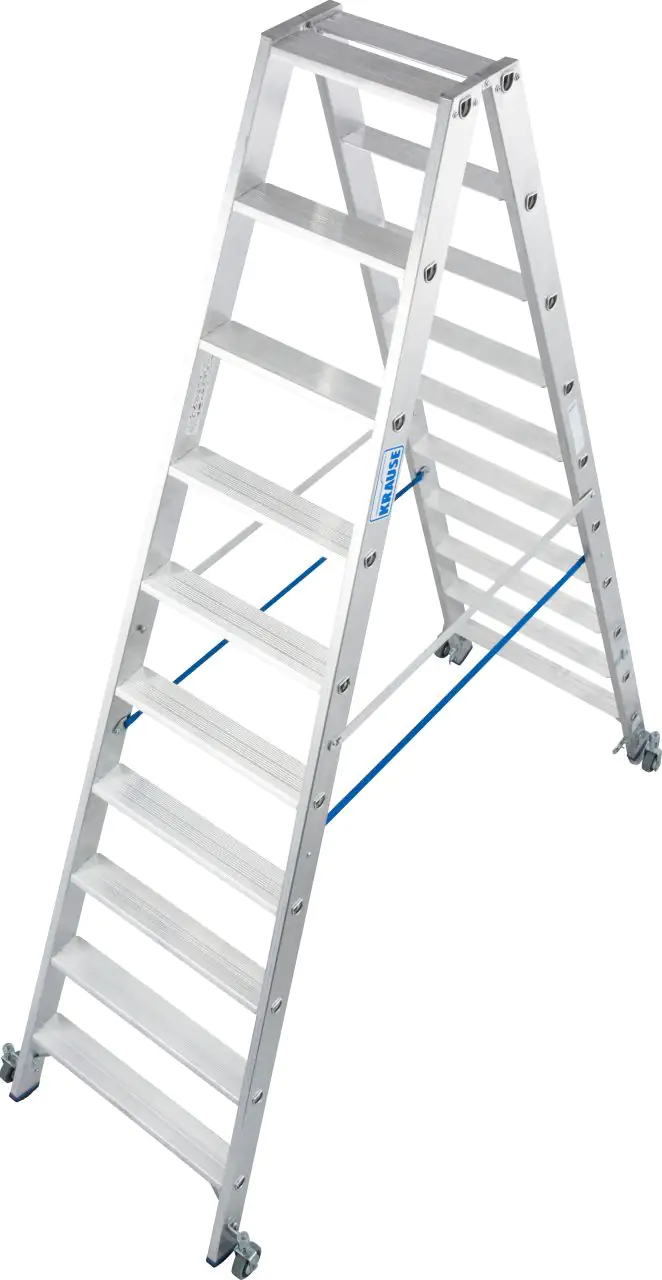 Krause Aluminium-Doppelleiter STABILO fahrbar 3,90 m