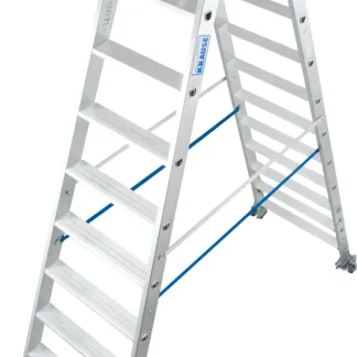 Krause Aluminium-Doppelleiter STABILO fahrbar 4,35 m