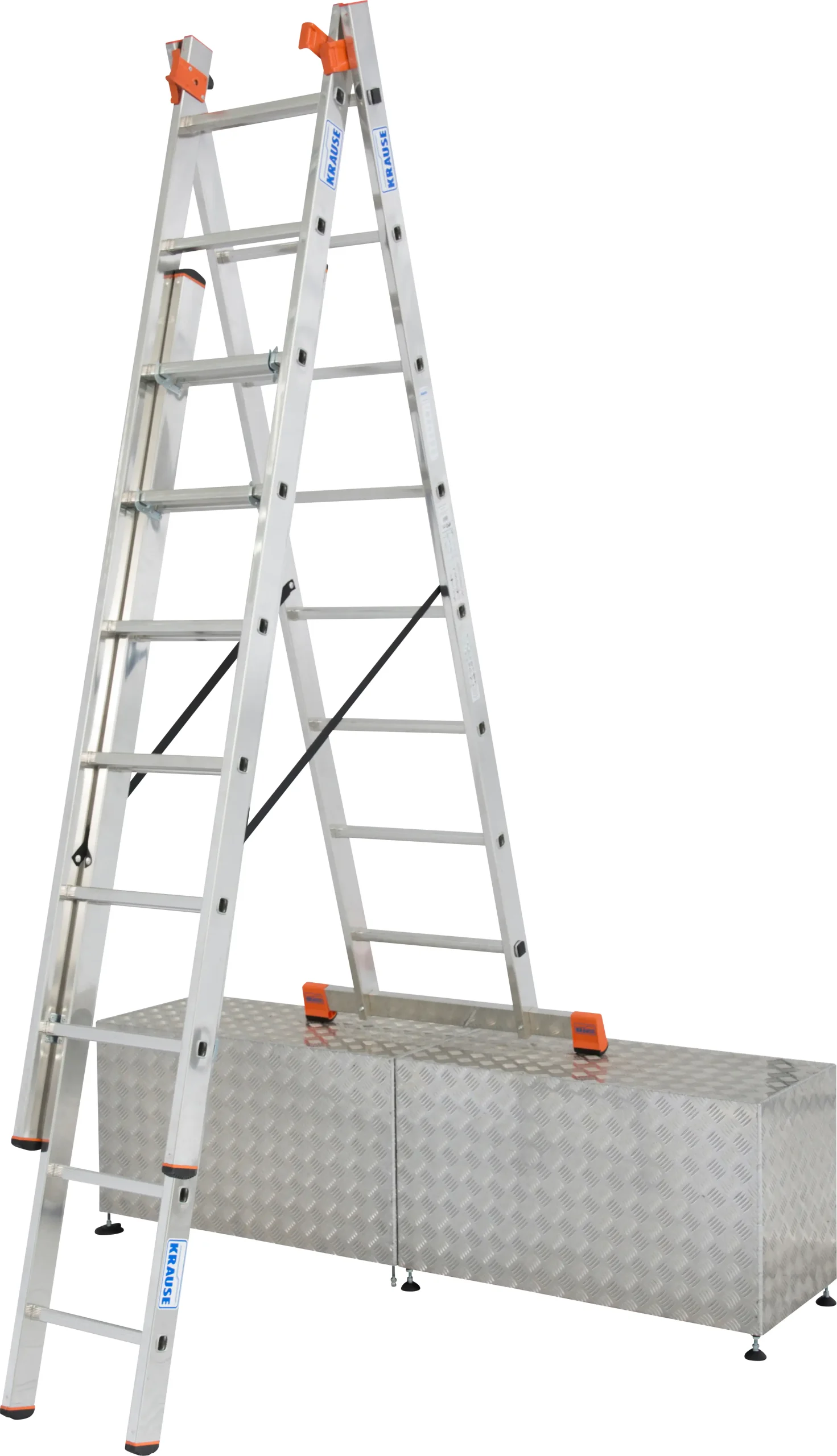 Krause Aluminium-Vielzweckleiter MONTO Tribilo mit Treppenfunktion 6,05 m