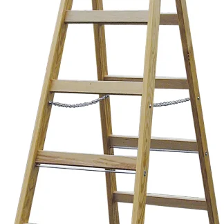 Stabilo Sprossen-Doppelleiter Holz 2 x 5 Sprossen