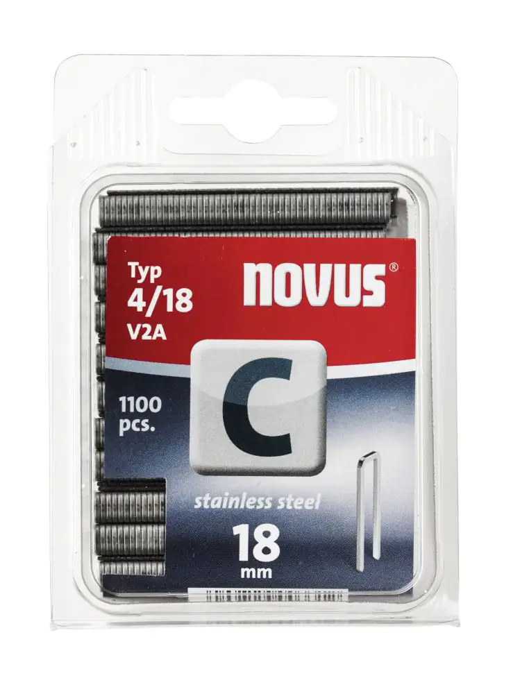 Novus Tackerklammer Typ C 4/18 1100 Stück