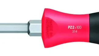 Wiha Schraubendreher PZ 2 x 100 mm Chrom-Vanadium-Stahl PicoFinish
