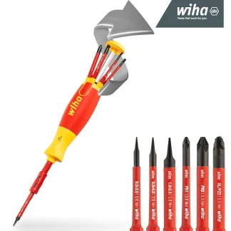 Wiha Schraubendreher Set LiftUp electric 6-teilig mit verstaubarem Bit Set