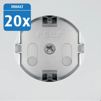 Reer Steckdosenschutz 20 Stück, Kindersicherung, schraubbar