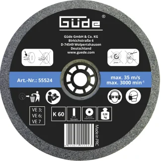 Güde Schleifscheibe K 60 125 x 16 x 20 mm