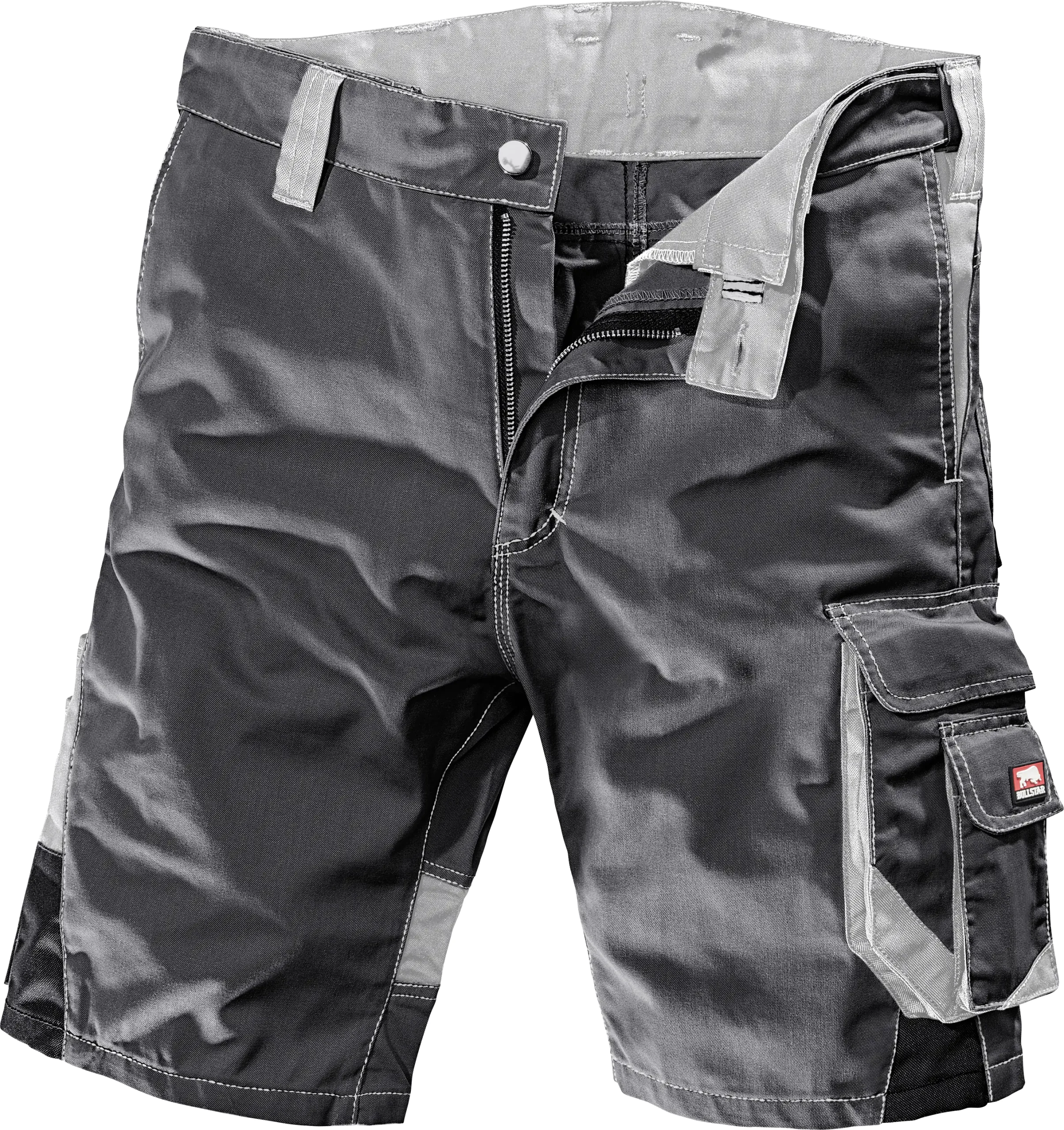 Bullstar kurze Arbeitshose WORXTAR schwarz/grau